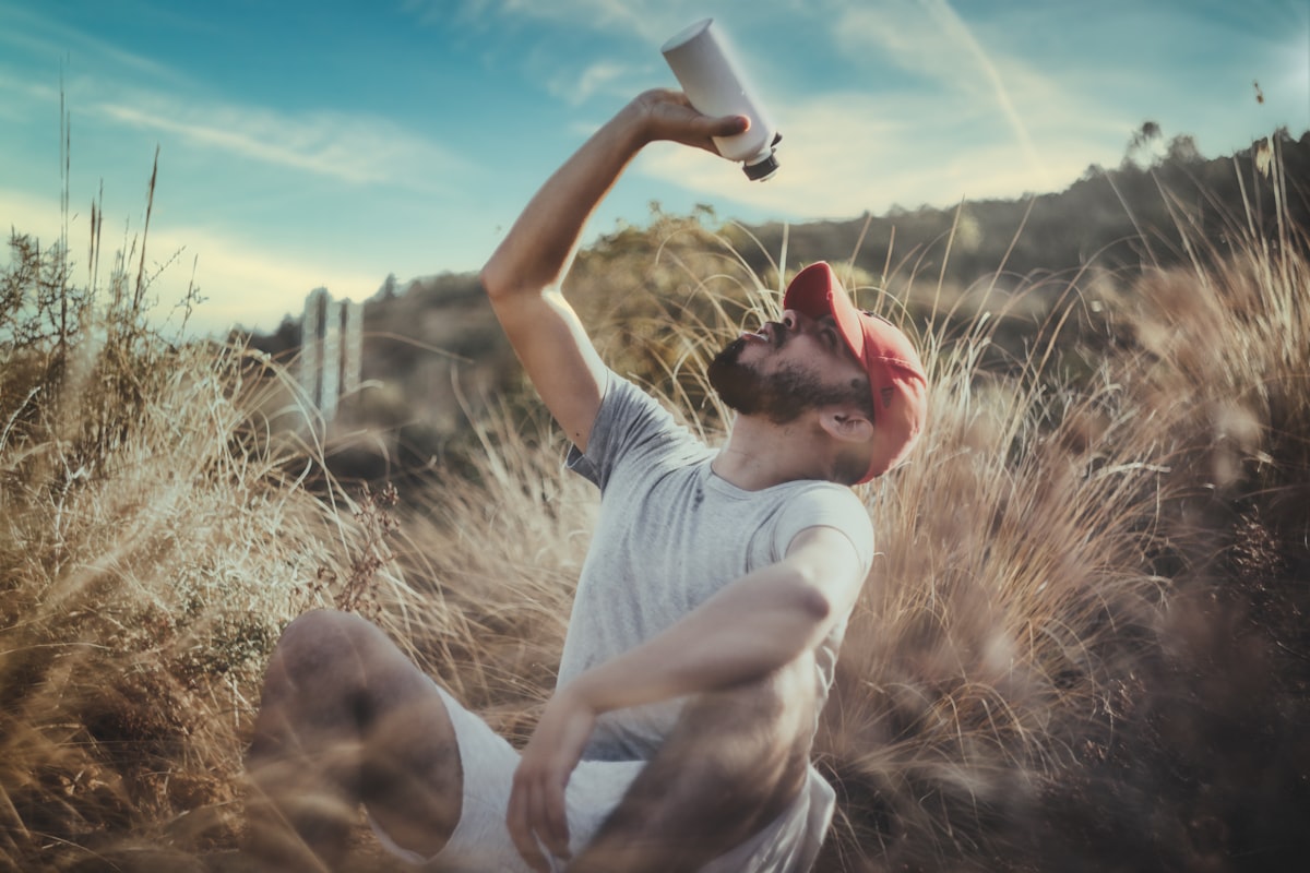 Man exercising and maintaining healthy lifestyle